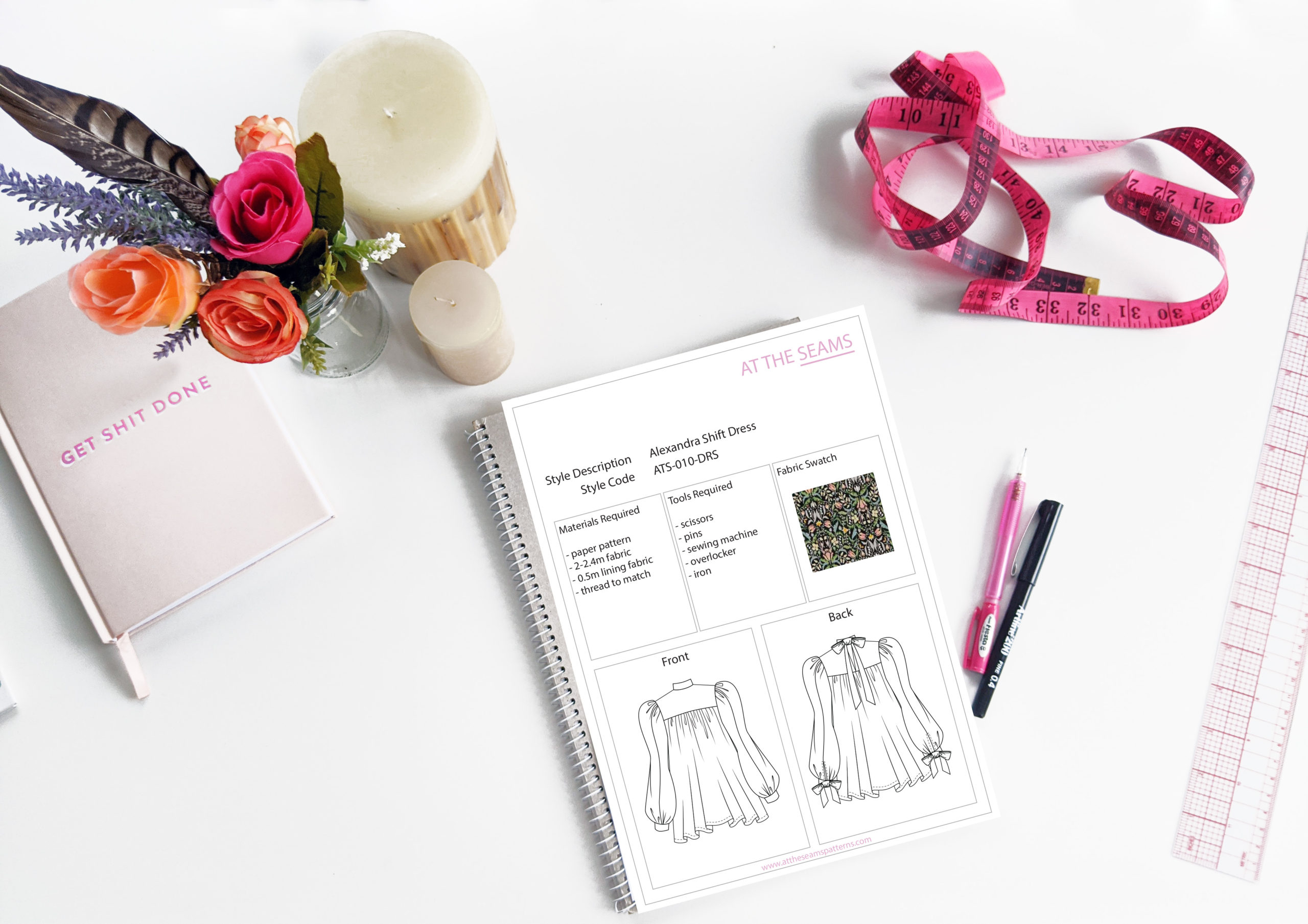 At The Seams Patterns Alexandra Dress, Additional Finishes