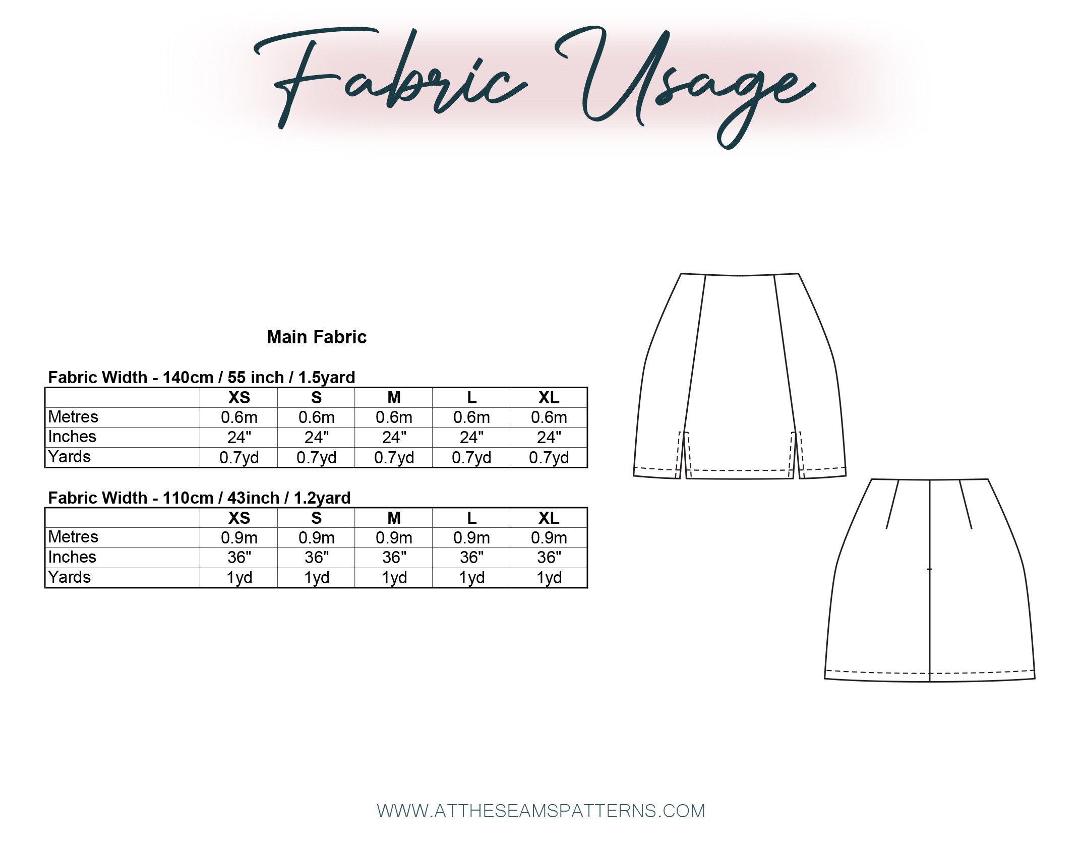 At The Seams Patterns | Shop | Ella Basic Mini Skirt Sewing Pattern